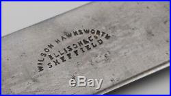 Antique SHEFFIELD Horn Handle Carbon steel Vintage butcher Carving knife
