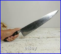 Antique Sabatier LA TROMPETTE France Carbon Steel Chef Knife RAZOR SHARP vtg 17