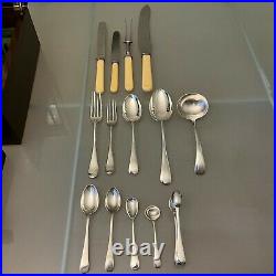 Antique Sheffield Silver Plated Cutlery Canteen LOCK & KEY 60-Piece Set 6 Places