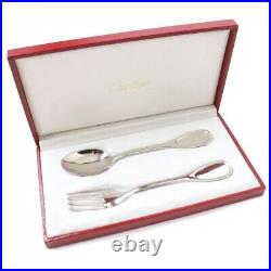 Authentic Cartier Antique Spoon Fork Cutlery Set? SV 925