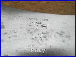 BEAUTIFUL Vintage Foster Bros. Chef's #7 Carbon Steel Meat Cleaver RAZOR SHARP