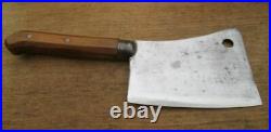 BEAUTIFUL Vintage Foster Bros. Chef's #7 Carbon Steel Meat Cleaver RAZOR SHARP