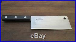 BEAUTIFUL Vintage HENCKELS Chef's Carbon Steel Meat Cleaver Knife RAZOR SHARP
