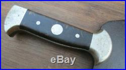 BEAUTIFUL and HEAVY-DUTY Antique French Chef/Butcher's Carbon Steel Meat Cleaver