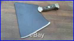 BEAUTIFUL and HEAVY-DUTY Antique French Chef/Butcher's Carbon Steel Meat Cleaver