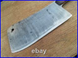 BIG Antique F. DICK Butcher/Chef's Carbon Steel Meat Cleaver Knife VERY SHARP