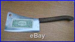BIG Antique FOSTER BROS. Fishmonger/Butcher's Meat Cleaver Knife RAZOR SHARP