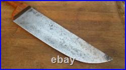 BIG Vintage PINO Italy Hand-forged Carbon Steel Chef's Butcher Knife RAZOR SHARP