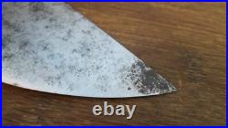BIG Vintage PINO Italy Hand-forged Carbon Steel Chef's Butcher Knife RAZOR SHARP
