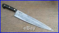 BLEMISHED Antique Wusthof Carbon Steel Chef Knife withRAZOR SHARP 12 Blade