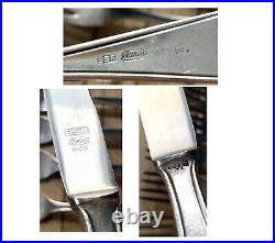 BSF Platura Germany Cutlery Set Silver Plate Flatware IRIS M Monogram