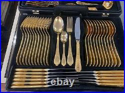 Bestecke SBS Solingen 69 Silverware Cutlery 23/24k Gold Plated Germany flatware