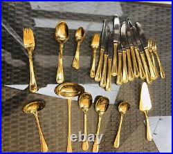 Bestecke SBS Solingen Silverware Cutlery 23/24k Gold Plated SBB8 11 set No case
