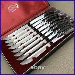 CARVEL HALL Cutlery Vintage Set Steak Knives 440 Stainless George Nelson MCM