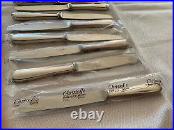 CHRISTOFLE DAX Set of 12 Silverplate 7 3/4 Dessert Knives See Pics 1 Owner