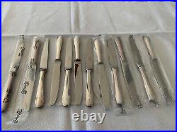 CHRISTOFLE DAX Set of 12 Silverplate 7 3/4 Dessert Knives See Pics 1 Owner