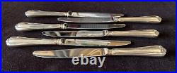 CHRISTOFLE SPATOURS Set of 6 Silverplate 9 3/4 Dinner Knives, used