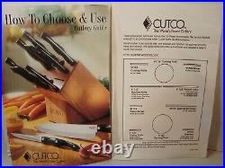 CUTCO Pearl White Homemaker 10 PC Knife Set + Oak Block + Sleeves/Manual VGUC