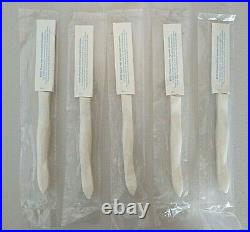 CUTCO Set of 5 White Pearl Handle Table Knives #1759