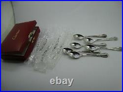 Cartier Set of 6 Tea Spoon In its Box Excellent Condition FREE SHIPPING