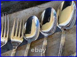 Christofle Aria Gold Silver Plate 7 Piece Setting Silverplate Service for 1