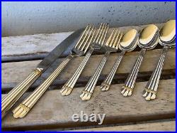 Christofle Aria Gold Silver Plate 7 Piece Setting Silverplate Service for 1