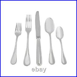 Christofle sterling silver plate flatware set Albi 5-piece new perfect condition
