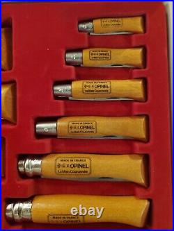 Collection Of 10 Vintage Opinel Knives In Box Case