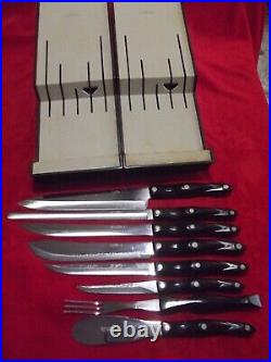 Cutco Knife Set 8 Pieces with 2 Wall Mount Cases (10 Total)