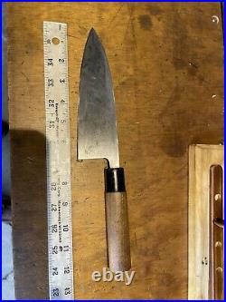 Deba Knife 7 Japanese, Chef's Butchers Old Knife, Razor Sharp, Carbon Steel, Huge
