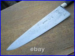 EXTRA-WIDE Antique TICHET Paris Nogent-style Carbon Steel Chef Knife RAZOR SHARP
