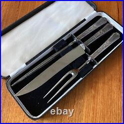 English Antique 1847 Rogers Bros Is Silver Plate Carver Carving Knife Steel Set