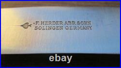 FINE Antique HERDER Germany Chef's Carbon Steel/Horn Slicing Knife RAZOR SHARP