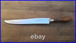 FINE Antique HERDER Germany Chef's Carbon Steel/Horn Slicing Knife RAZOR SHARP