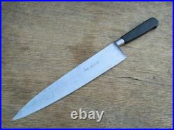 FINE Antique Pre-Sabatier Carbon Steel Chef Knife withRAZOR SHARP 9.5 Blade