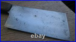 FINE Antique WILSON Sheffield Chef or Butcher's Carbon Steel Meat Cleaver Knife