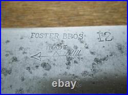 FINE Old Foster Bros. Bolstered Carbon Steel Buffalo Skinner/Lamb Splitter Knife