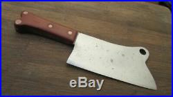FINE Vintage Italian Chef/Butcher Carbon Steel Meat Cleaver Knife RAZOR SHARP