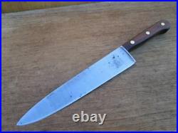 FINE Vintage Lamson 10-3/8 Carbon Steel Chef Knife withRosewood RAZOR SHARP