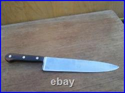 FINE Vintage Lamson 10-3/8 Carbon Steel Chef Knife withRosewood RAZOR SHARP
