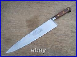 FINE Vintage Sabatier Carbon Steel Chef Knife RAZOR SHARP 9-7/8 Blade, Rosewood