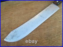 FINEST Antique DEXTER Chef's EXTRA-WIDE Carbon Steel Butcher Knife RAZOR SHARP
