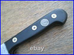 FINEST Antique F. Dick Germany 20 Carbon Steel Medallion Chef Knife RAZOR SHARP