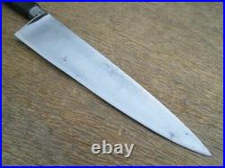 FINEST Antique HENCKELS 1904 Nogent 9.5 Carbon Steel Chef Knife RAZOR SHARP