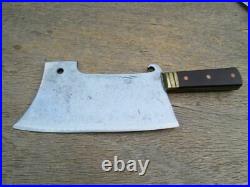 FINEST Antique Italian Chef's Brass-Bolstered Meat Cleaver/Butcher Knife WOW