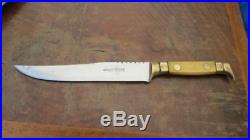 FINEST Antique WEYERSBERG Germany Carbon Steel Chef Slicing Knife withBone Handles