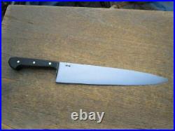 FINEST Vintage WUSTHOF Carbon Steel XXL Chef Knife withEbony Handles RAZOR SHARP