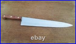 Finest UNUSED Vintage Sabatier-style RC Carbon Steel Chef Knife withHuge 13 Blade