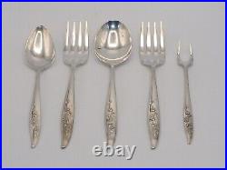 Five Pieces Oneida Heirloom Sterling, Young Love Pattern