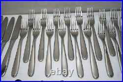 Fortessa Stainless Flatware Grand City 63 Pc Set Silverware Service For 8 Extras